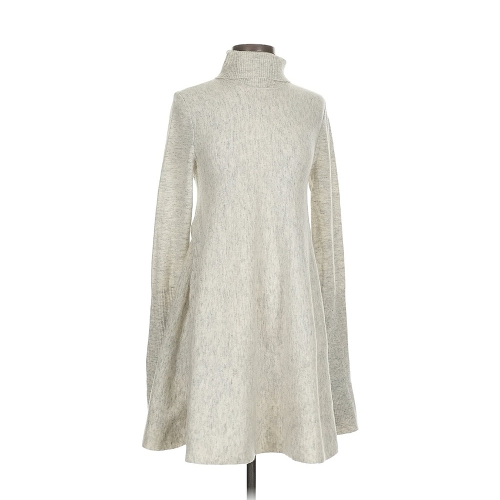 COS | Light Gray Turtleneck Sweater Dress
